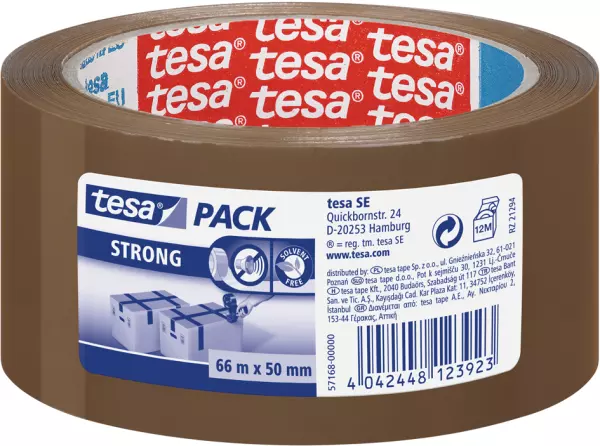 Verpackungs-Klebebänder TESA tesapack strong braun 50 mm x 66 m