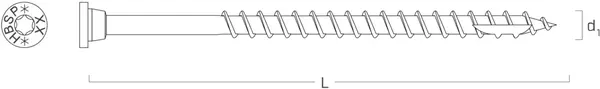 Holzbau-Konstruktionsschrauben ROTHOBLAAS HBS P EVO