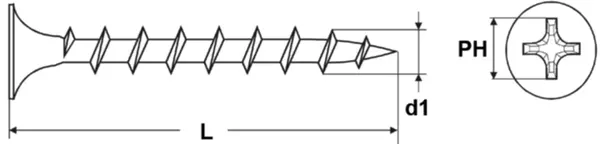 Schnellbauschrauben Streifen REVOTOOL MSS6