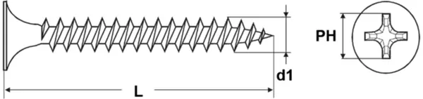 Schnellbauschrauben Streifen REVOTOOL MSS5F