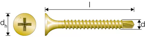 Schnellbau-Bohrschrauben Streifen SIMPSON Strong-Tie DWF-SD