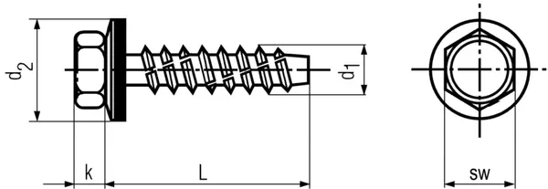 Fassadenschrauben mit Dichtscheibe BOSSARD Typ JZ-3