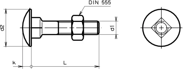 Flachrundschrauben (Schlossschrauben) 