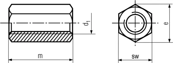 Muttern 6kt 3 d PROFIX