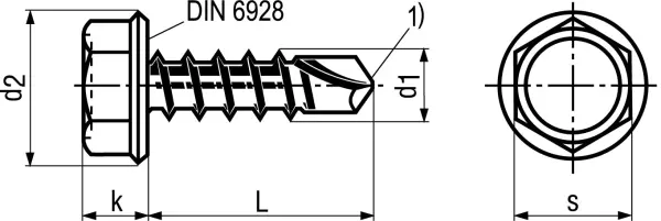 Bohrschrauben mit Flansch ecosyn® -dril Form K