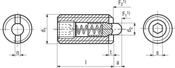 Federnde Druckstücke HALDER EH 22060