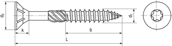 Holzbau-Konstruktionsschrauben 