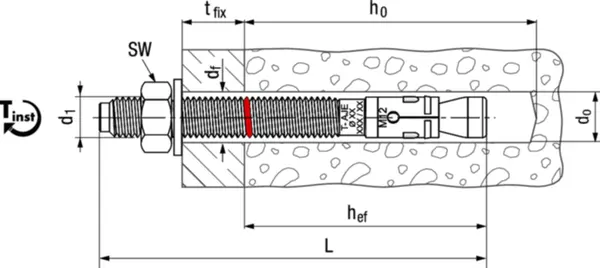 Wedge anchors TECFI AJE01