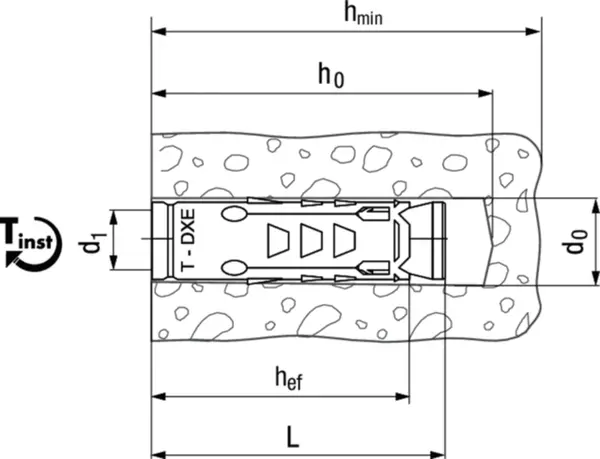 Sleeve anchors TECFI DXE00