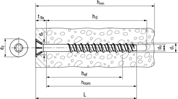 Betonschrauben TECFI HXE03