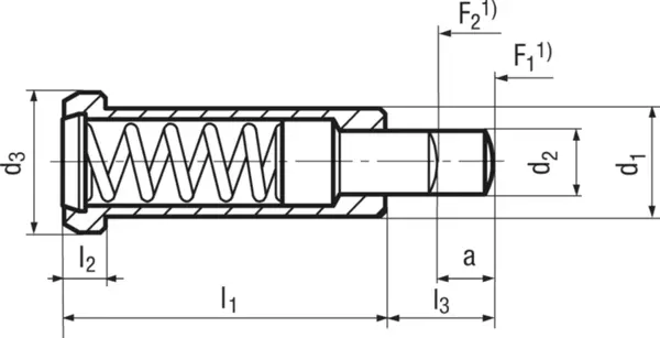 Federnde Druckstücke HALDER EH 22070