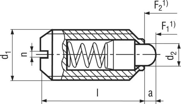 Federnde Druckstücke HALDER EH 2B020