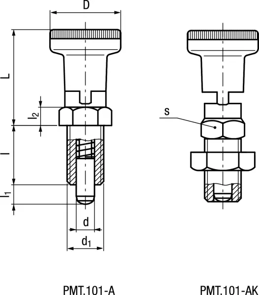 Rastbolzen ELESA PMT.101-A/AK