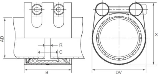 Accouplements Grip STRAUB EPDM-ES