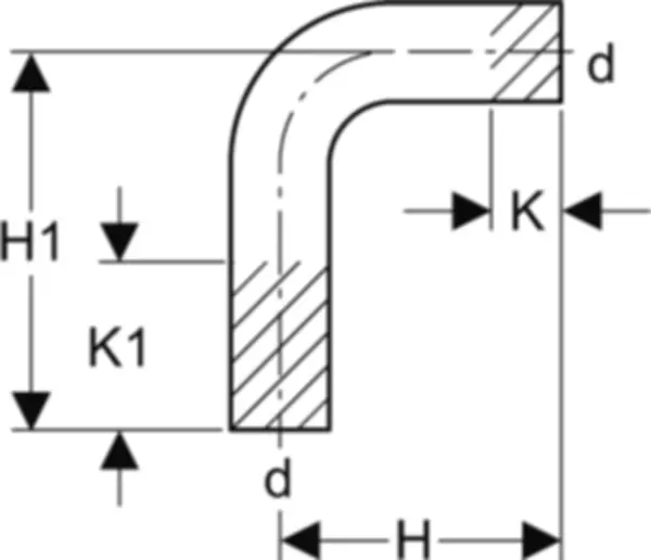 Passbögen 90° EUROTUBI C-Stahl BIG