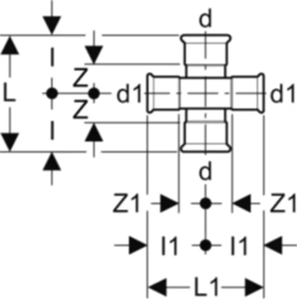 Kreuzstücke EUROTUBI C-Stahl M-Profil