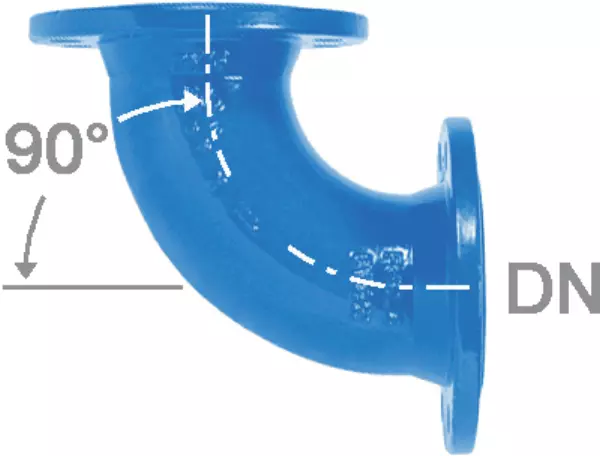 Flanschbögen 90° Fig. 2030 (Q) vonRoll hydro