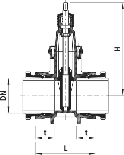 Schraubmuffen-Schieber HAWLE 4210