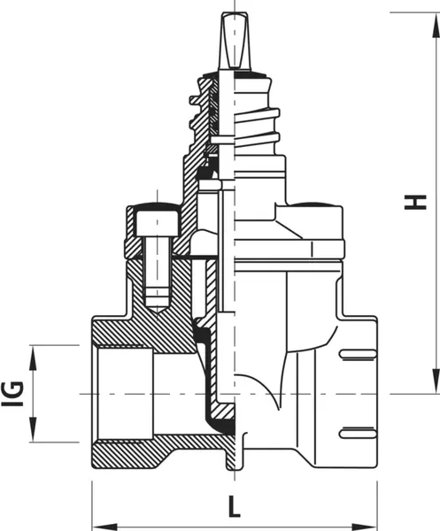 Vannes avec filetage intérieur HAWLE 2500