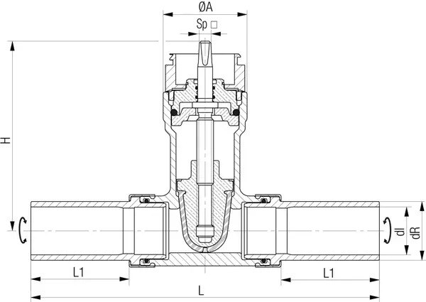 Schieber mit Spitzenden PE100, PN 16 Fig. Fig. 5440 vonRoll hydro