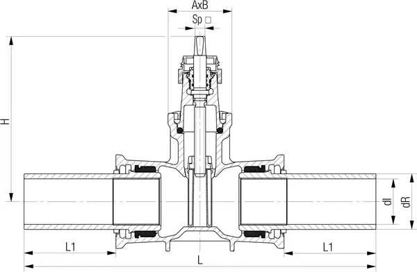 Schieber mit Spitzenden PE100, PN 16 Fig. Fig. 5460 vonRoll hydro