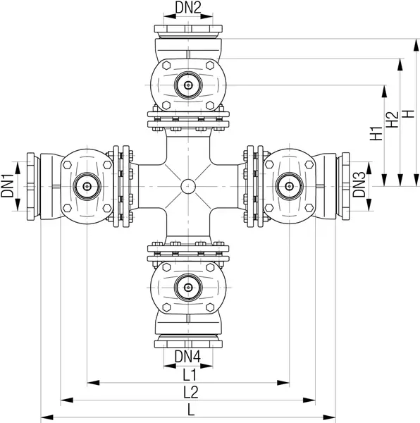 Universal 4 mit Schraubmuffen, Fig. 5362 vonRoll hydro