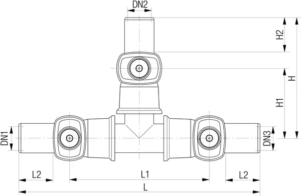 Universal 3 mit Guss-Spitzenden, PN 16, Fig. 5488 vonRoll hydro