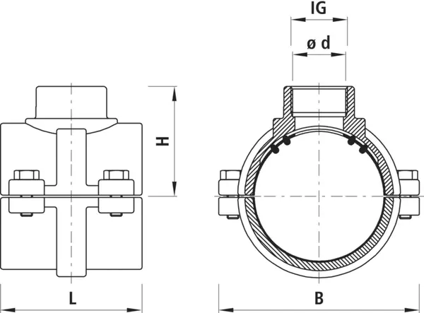 Anbohrschellen HAWLE HAKU 5255