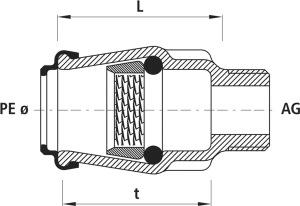 Raccords à enficher avec filetage extérieur HAWLE 6100