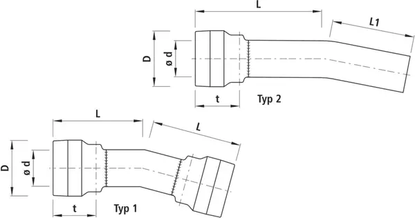 Bögen 11° HAWLE GRIP 7343