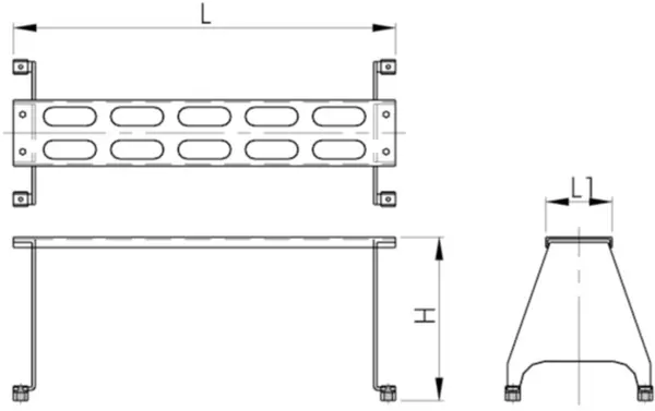 Verteilschrank-Träger mit Rohrführung +GF+ Instaflex