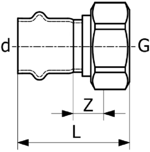 Girelle con filettatura interna, dado MS EUROTUBI acciaio-C profilo-V