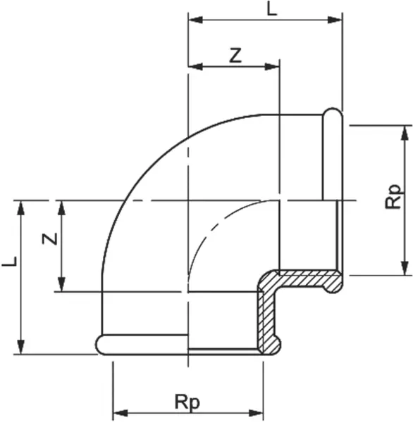 Winkel RARIC Messing