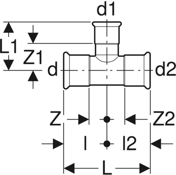 T-Stücke GEBERIT Mapress Therm