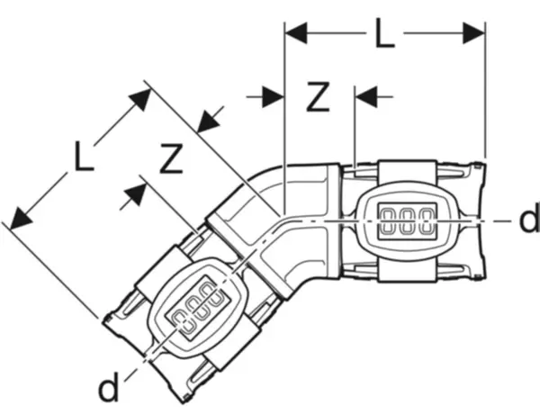 Bögen GEBERIT FlowFit