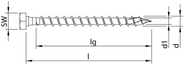 Holzbau-Schlüsselschrauben HECO TOPIX-Plus