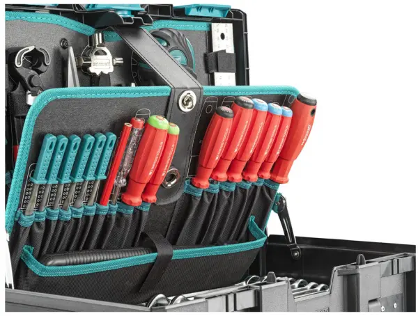 Werkzeugkoffer gefüllt TECHNOCRAFT Professional Metabox wood 107 Premium