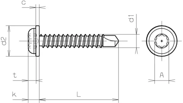 Bohrschrauben mit Flansch 