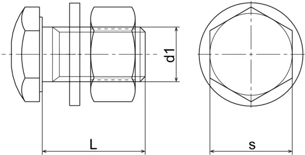 Metallschrauben mit Mutter 