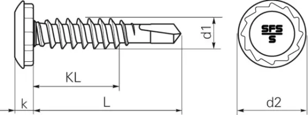 Bohrschrauben mit Flansch SX3-L12