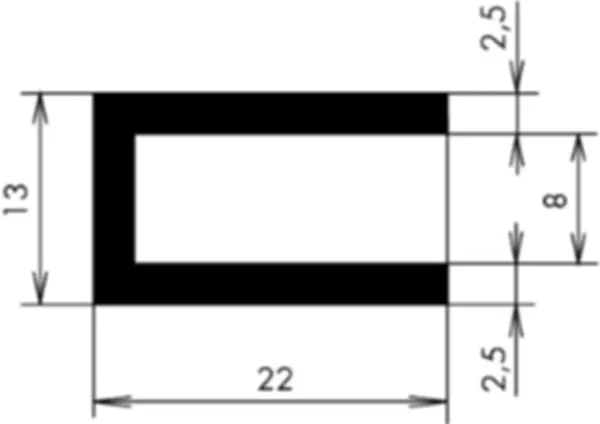 U-Profile eckige Schulter APSOseal EPDM