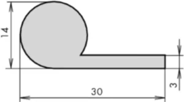 Moosgummi Sonderprofile APSOseal s 2.00 mm