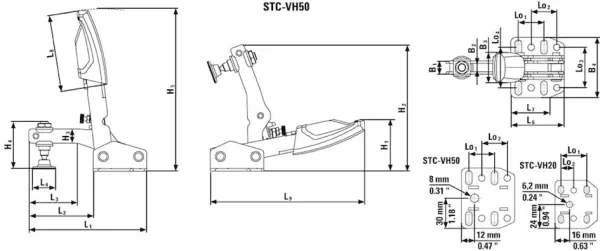 Dispositivi di fissaggio verticali BESSEY STC-VH