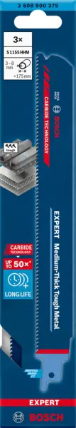 Säbelsägeblätter BOSCH Expert Medium-Thick Tough Metal S 1155 HHM Carbide