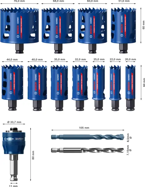 Lochsägen-Sätze BOSCH Expert Tough Material Carbide