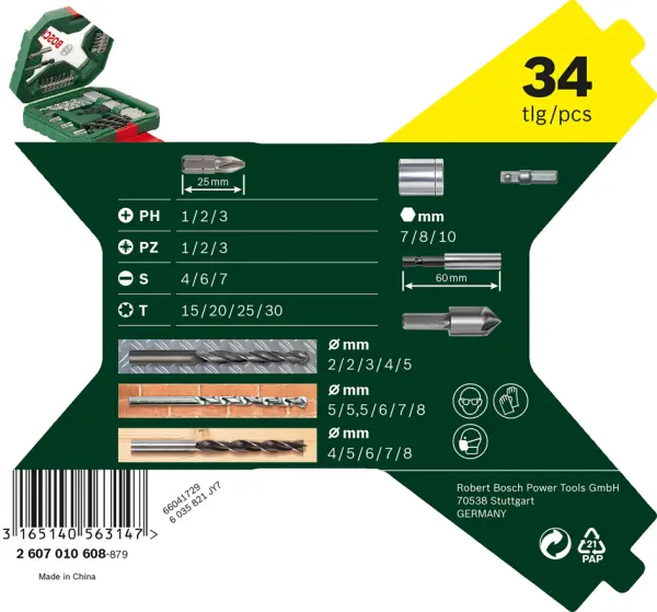 Bohrer- und Bit-Sätze BOSCH X-Line