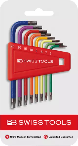 Stiftschlüssel-Sätze Torx TX PB Swiss Tools PB 410.H 6-25 RB CN