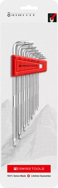 Stiftschlüssel-Sätze Inbus mit Kugelkopf PB Swiss Tools PB 3212.LH-6 CN