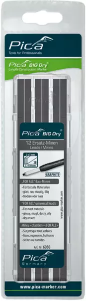 Ersatzminen PICA BIG-Dry graphit 2B Inhalt Set 12 Stück SB