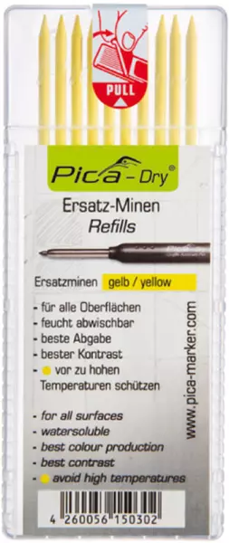 Ersatzminen PICA-Dry gelb Etui